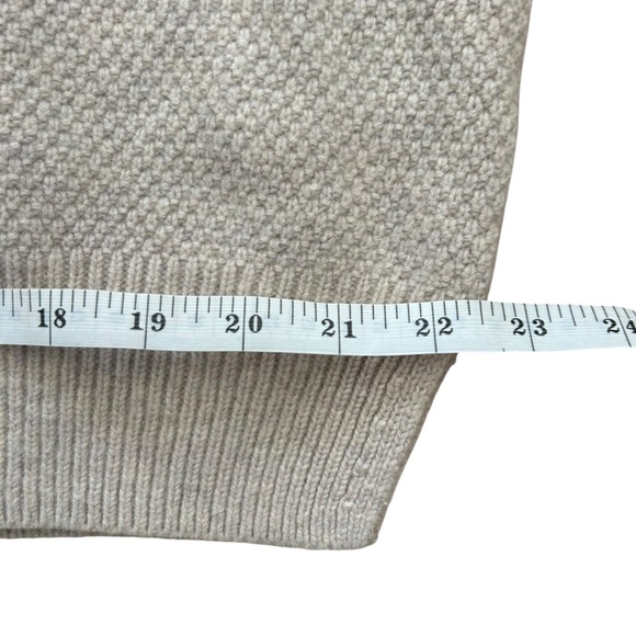 Madewell Patchwork Cableknit Tunic Sweater Heather Beige Wool Blend Size XL - Picture 8 of 10